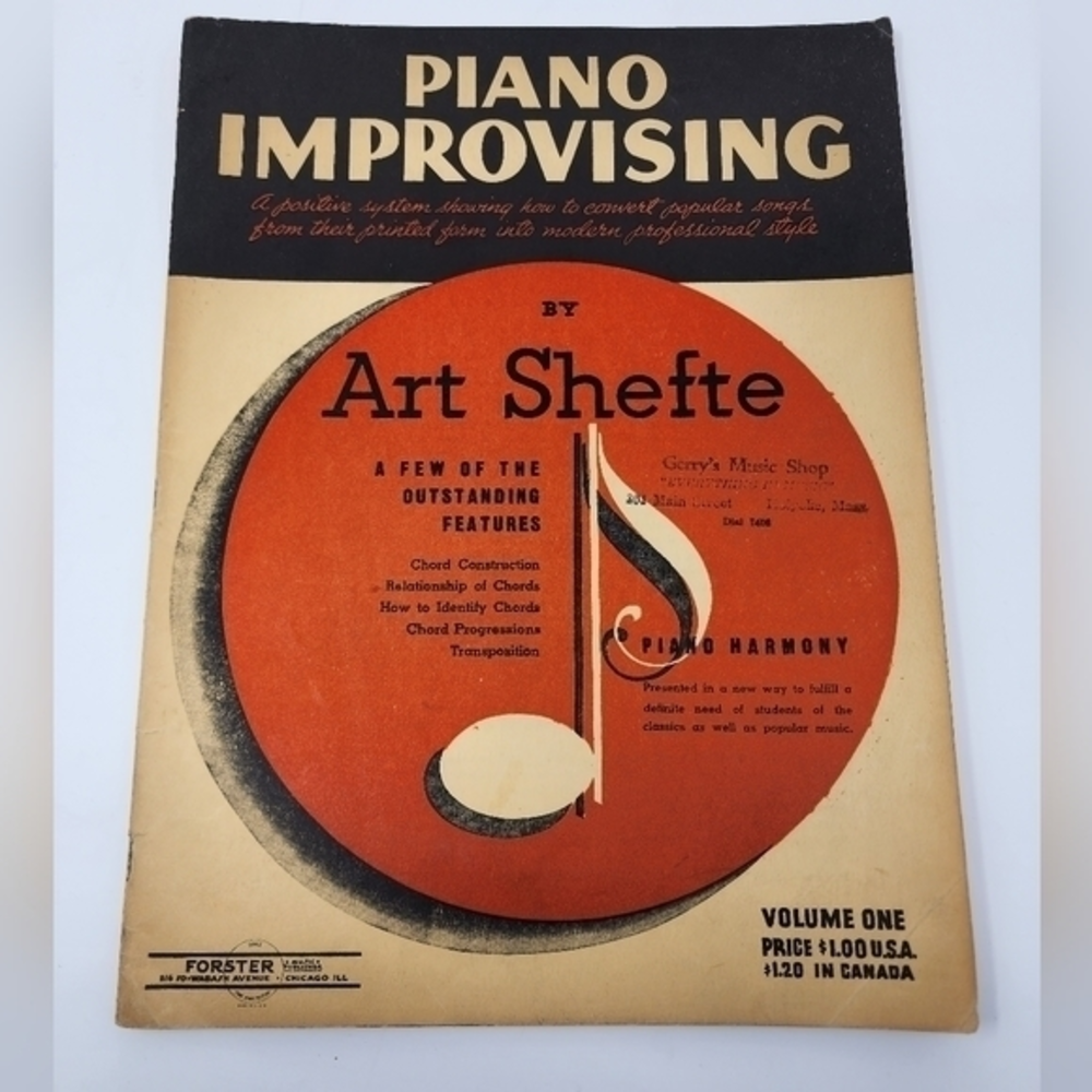 Vintage 1936 Piano Improvising By‎ Art Shefte Piano Book